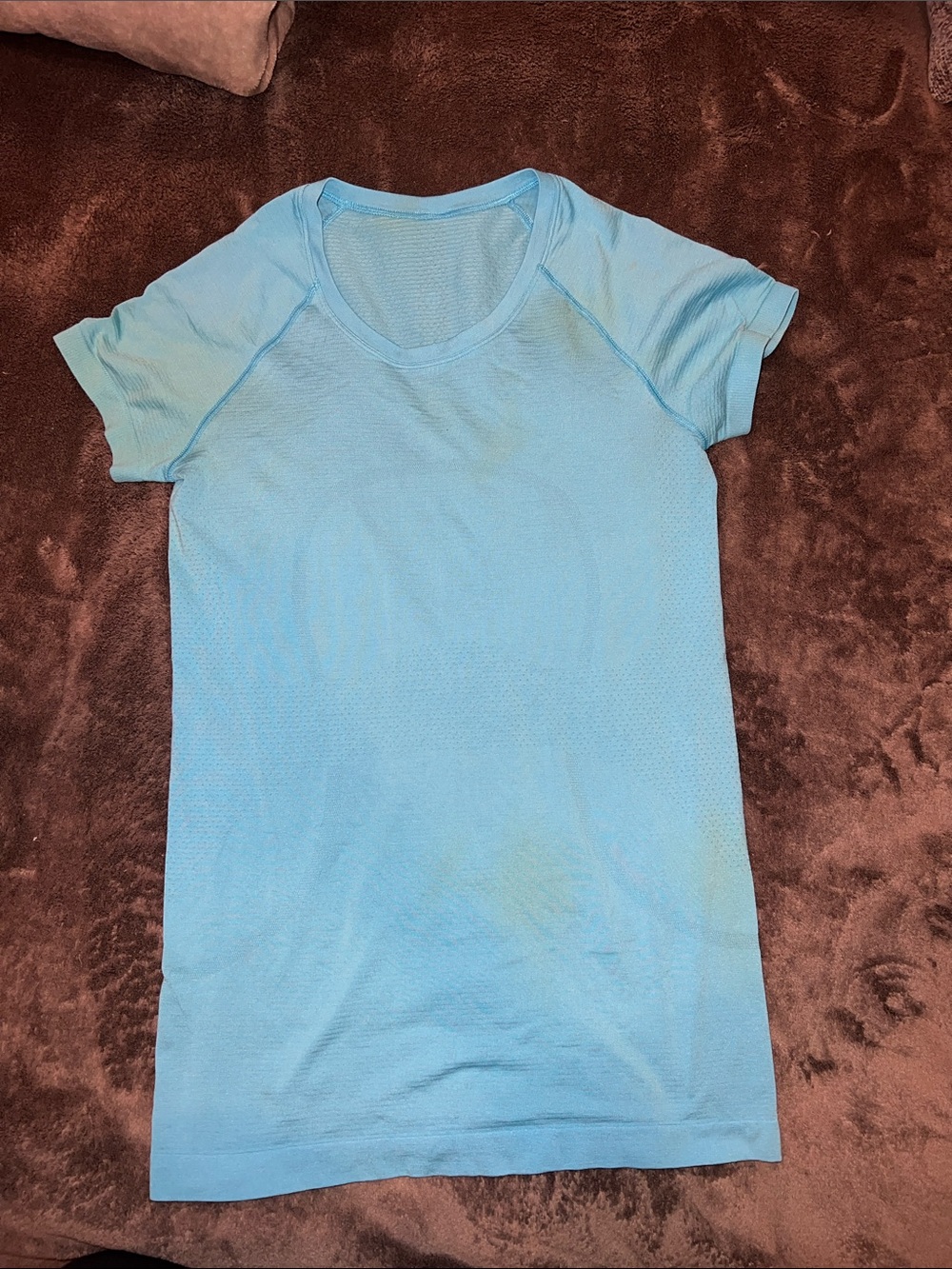 lululemon athletica Light Blue Short Sleeve Performance Tee
